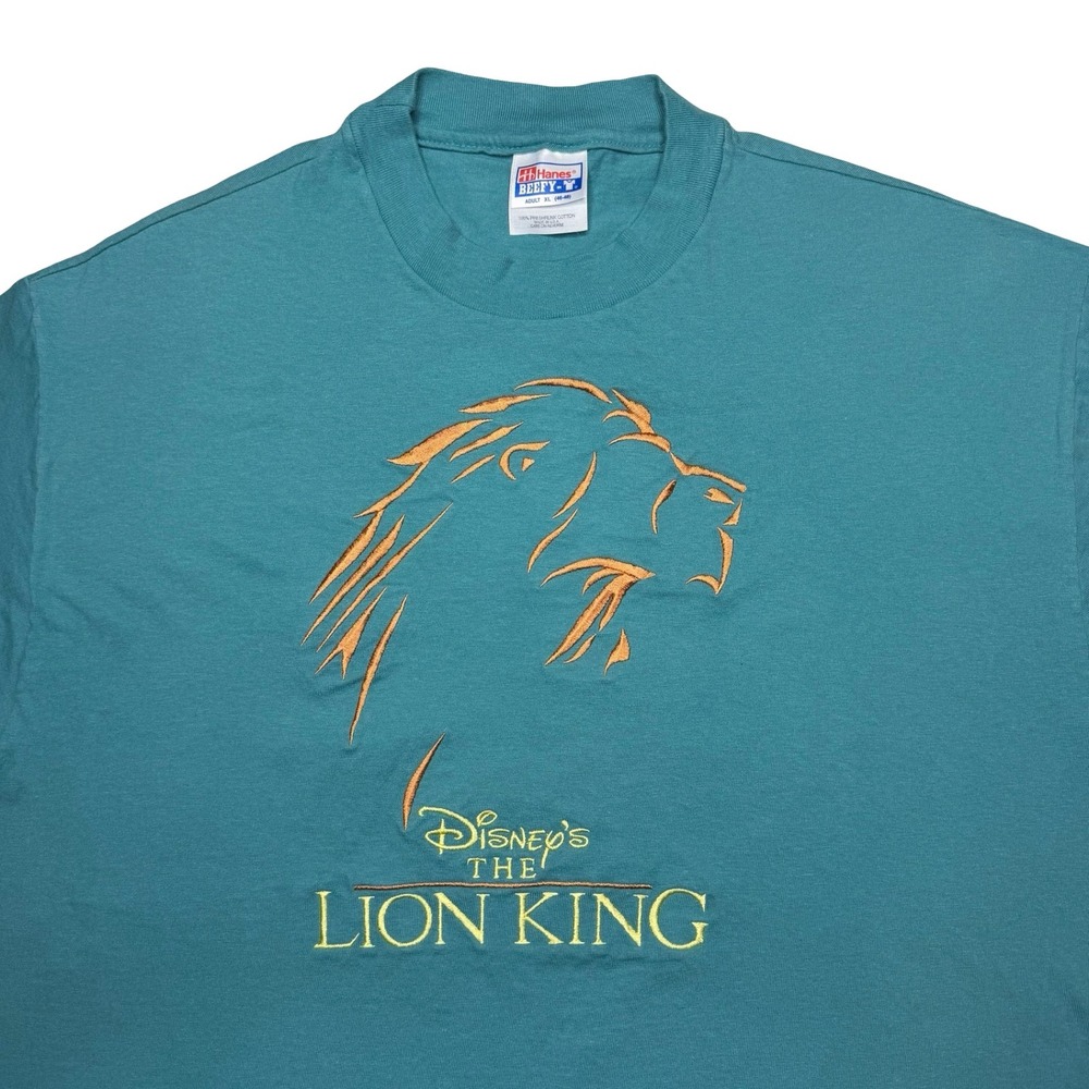 Vintage 90s Lion King Simba's Mane-iacs Disney Disneyland embroidered shirt